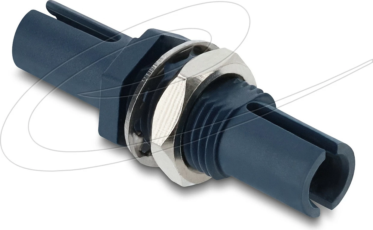 Adapter fibër optike DeLOCK HFBR-4515Z, simplex femër-femër, panel mount, blu
