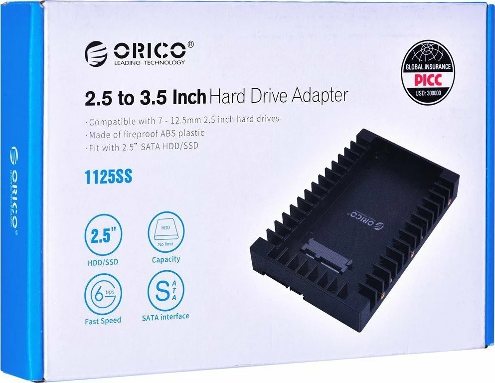 Adapter montimi 2.5" në 3.5" Orico 1125SS-V1-BK-EP, i zi
