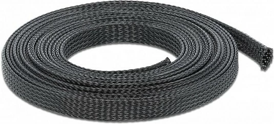 Mbështjellës i gërshetuar për kabllo DeLOCK, 10 m, Ø12 mm, i zi