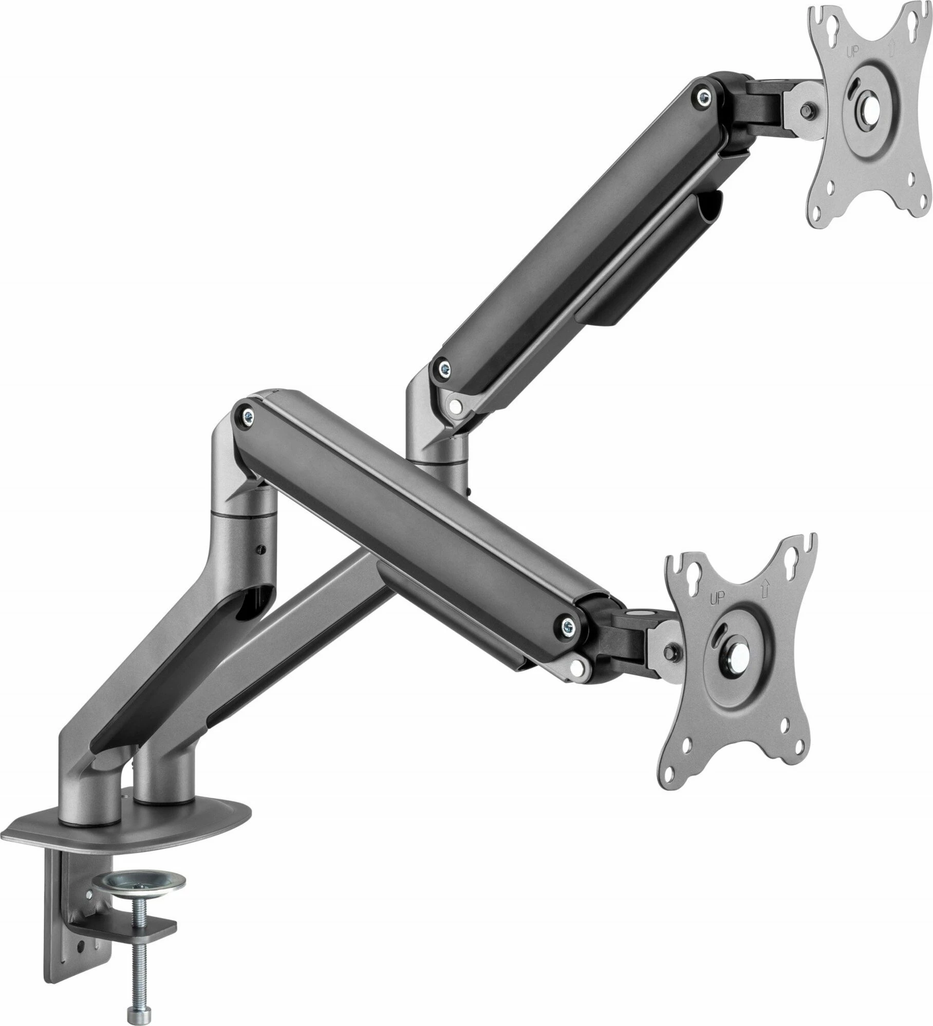 Mbajtëse tavoline për 2 monitorë Gembird MA-DA2-05 17"-32" VESA 75x75/100x100, gri