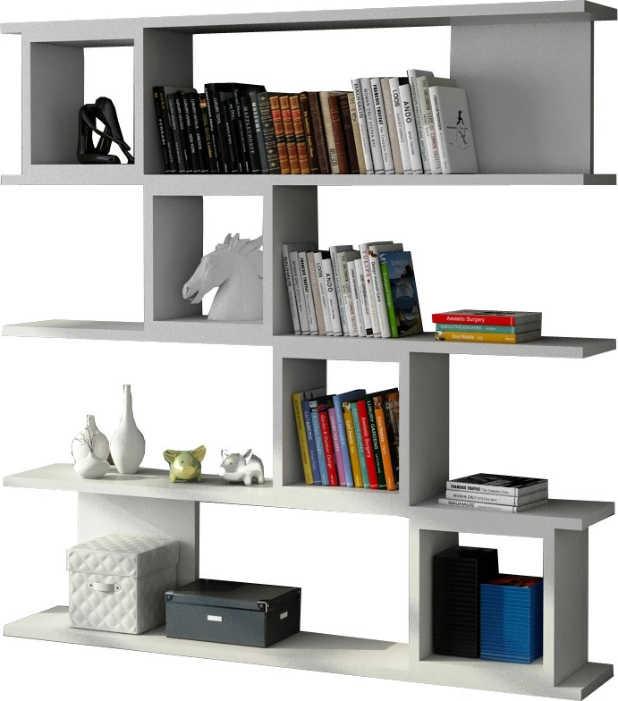 Raft librash Hanah Home, ngjyrë e bardhë, Wind