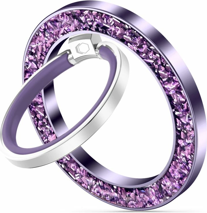 Mbajtës magnetik me unazë Tech-Protect MMR200 me MagSafe, vjollcë me kristale