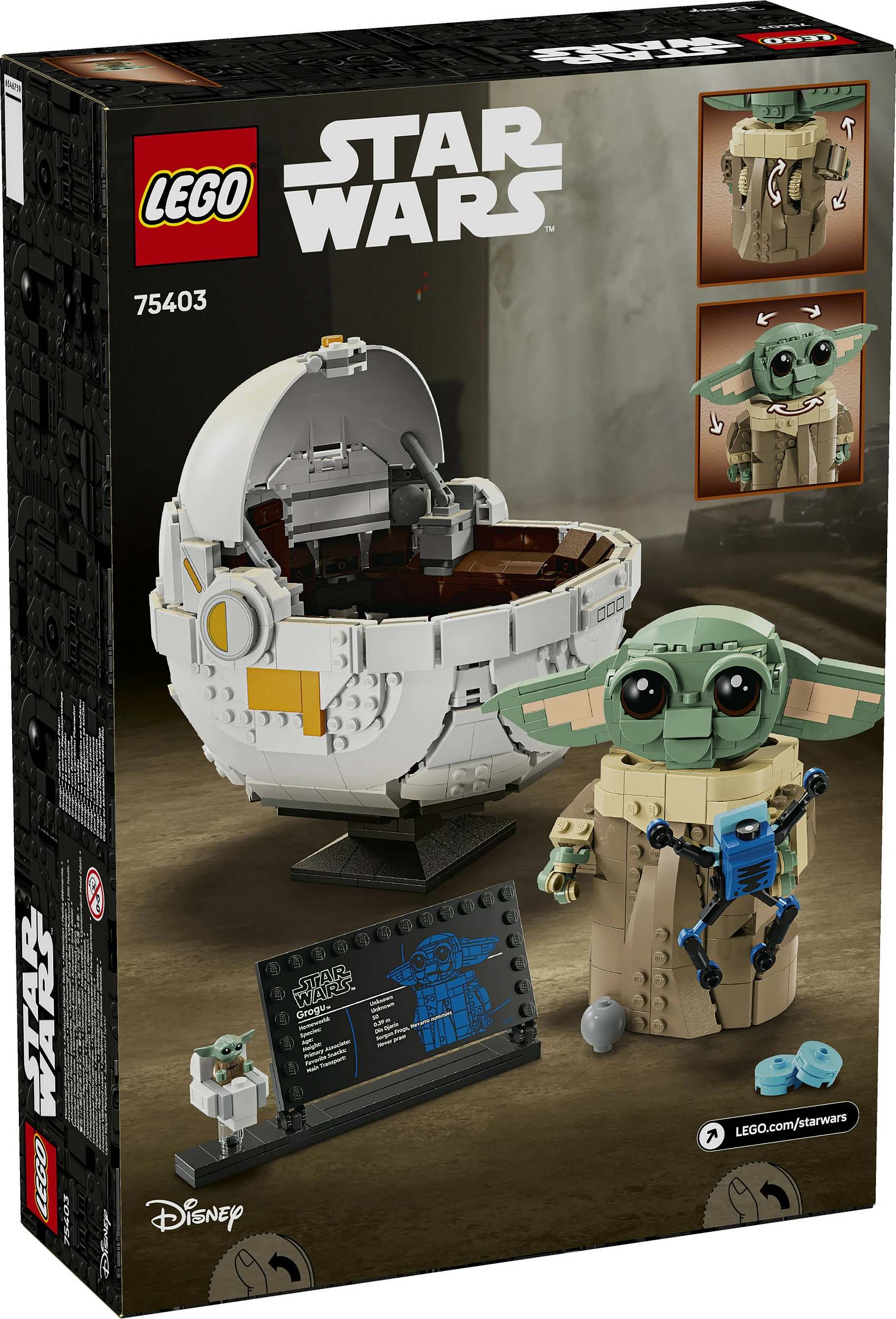 Set ndërtimi LEGO Star Wars Grogu, shumëngjyrësh
