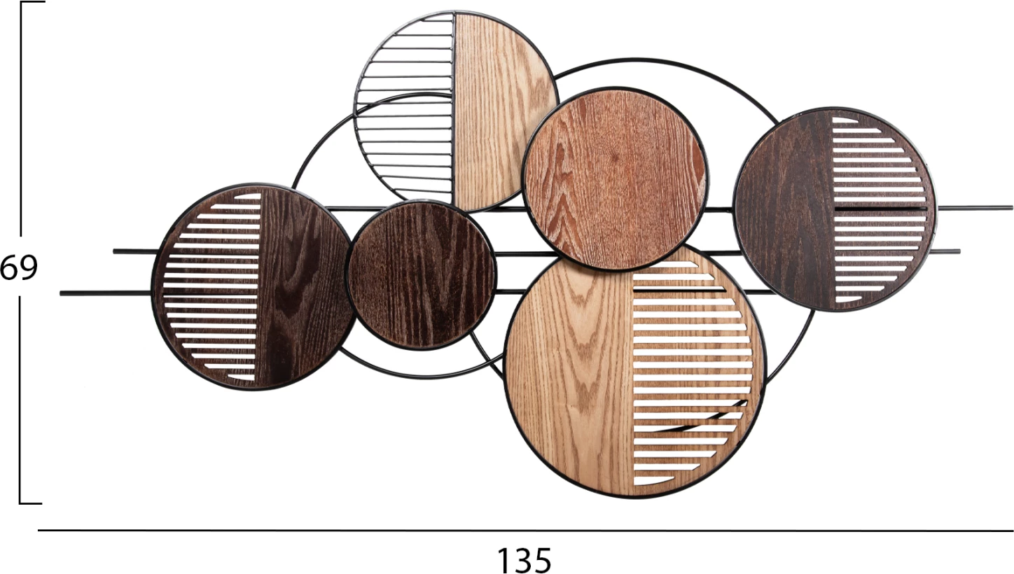 Dekor muri FH4216 metalik, ngjyra toke, 135x69 cm