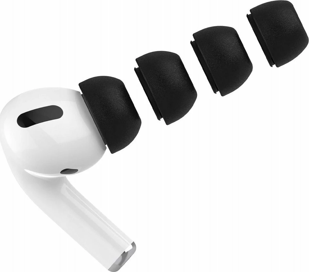 Tapa shkumë për kufje Fixed Plugs Pro për Apple AirPods Pro/Pro 2, madhësi S, 2 sete, të zeza