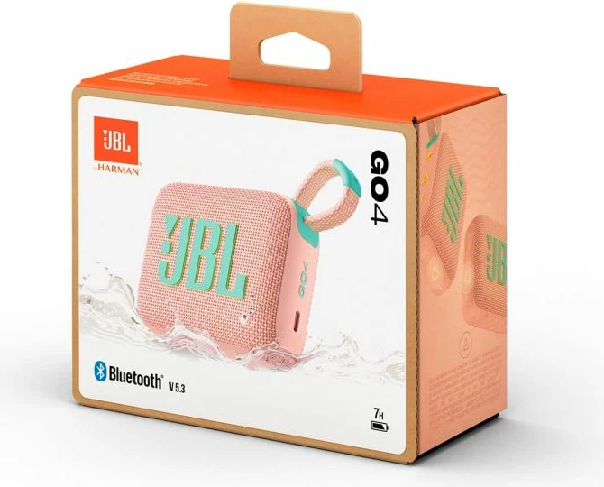 Altoparlant portativ Bluetooth JBL Go 4, 4.2W, IP67, Bluetooth 5.3, deri 7h, pink