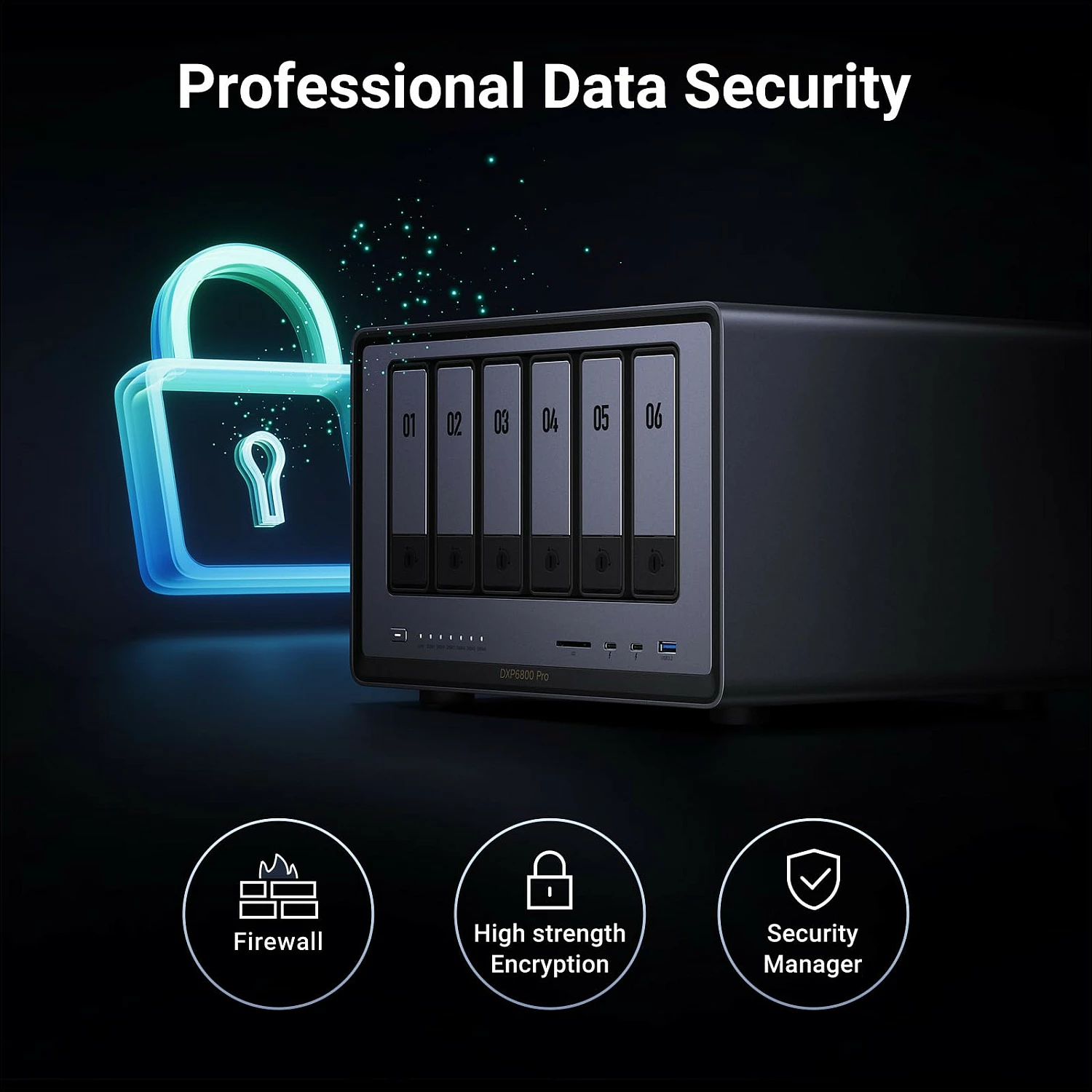 NAS sistem Ugreen DXP6800 Pro, 6-Bay, 2x 2.5GbE, 8GB DDR5, HDMI, gri