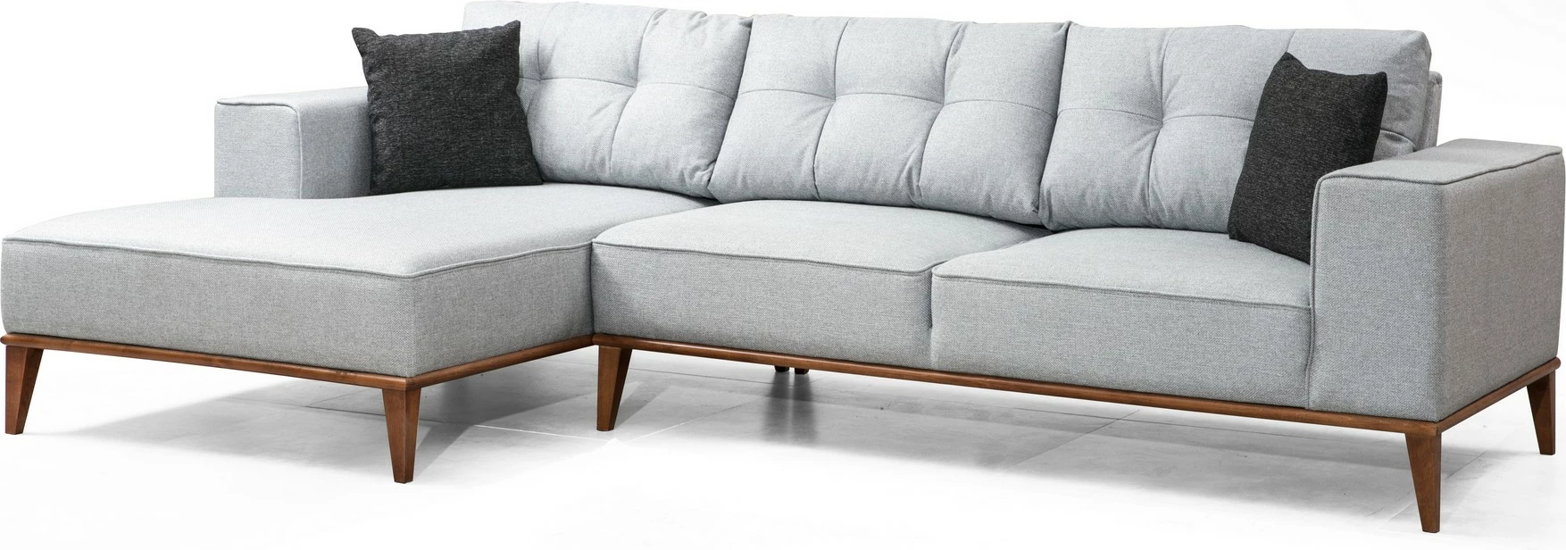 Kënd divan-krevat Atelier del Sofa, Montana kënd majtas (Chl+3R), ngjyrë gri e çelët