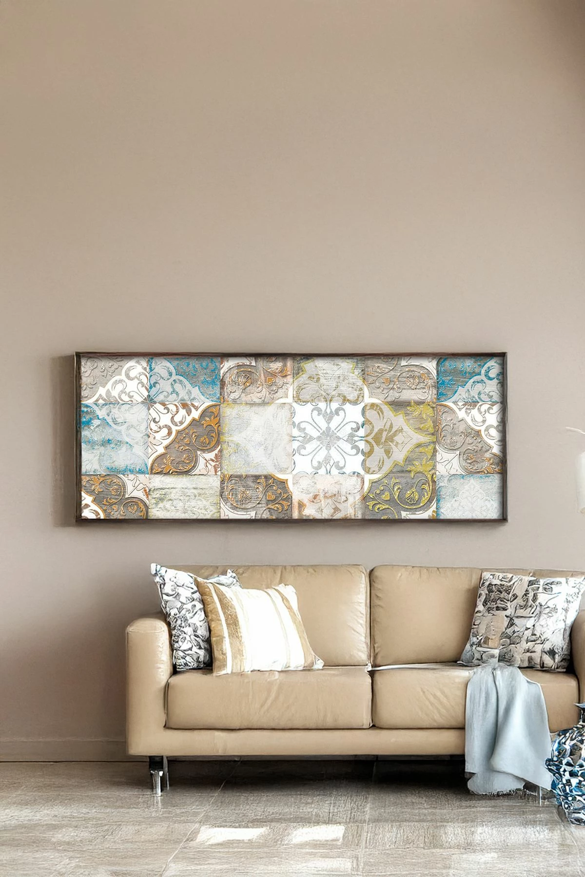 Pikturë dekorative me kornizë, MDF, shumëngjyrëshe, Wallity, Artsmdfyty43-7033, 33x70cm