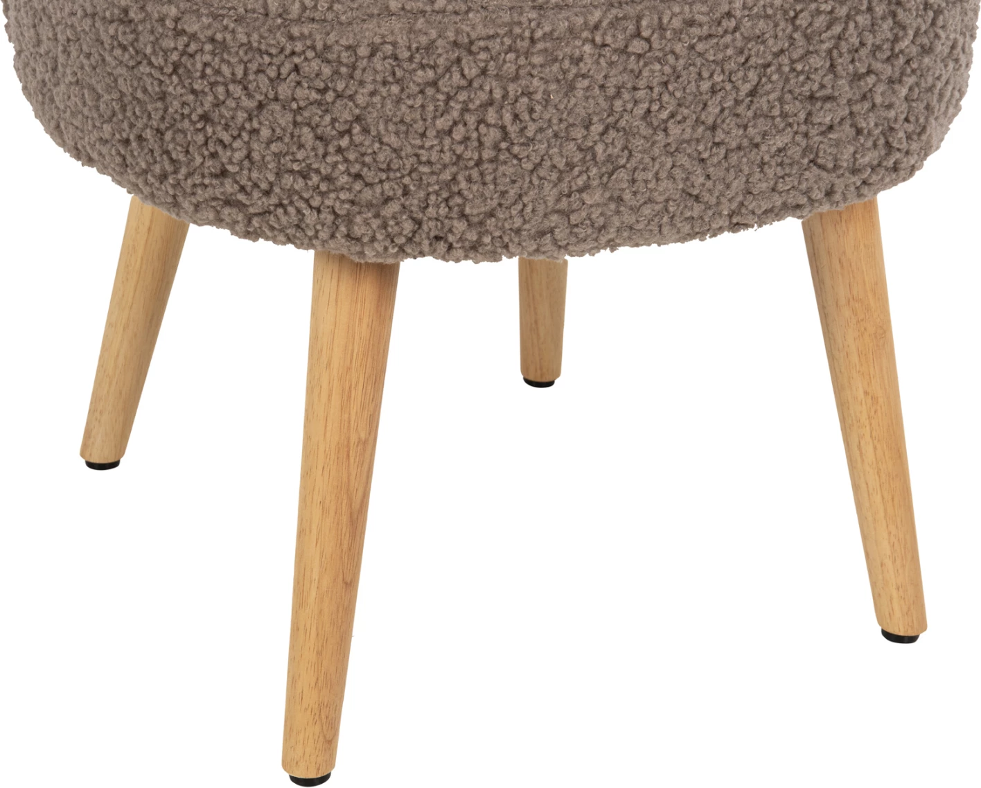 Karrige YASMINE FH8395.25 shpinë e ulët, pëlhurë boucle ngjyrë kafe e lehtë, 47x46x64.5H cm.