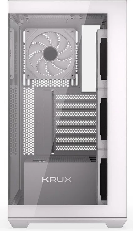 Kasë KRUX EXO KRXD009, xham i temperuar, e bardhë