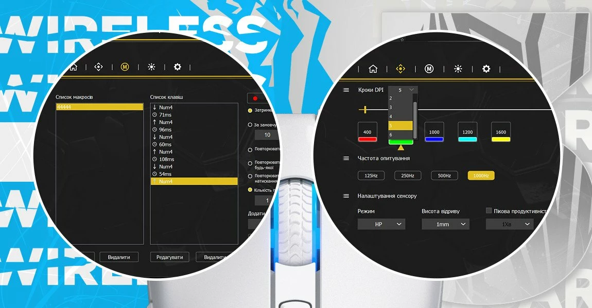 Maus gaming Hator Pulsar 3 Wireless, 12000 DPI, RGB, 2.4GHz/Bluetooth/USB-C, i bardhë