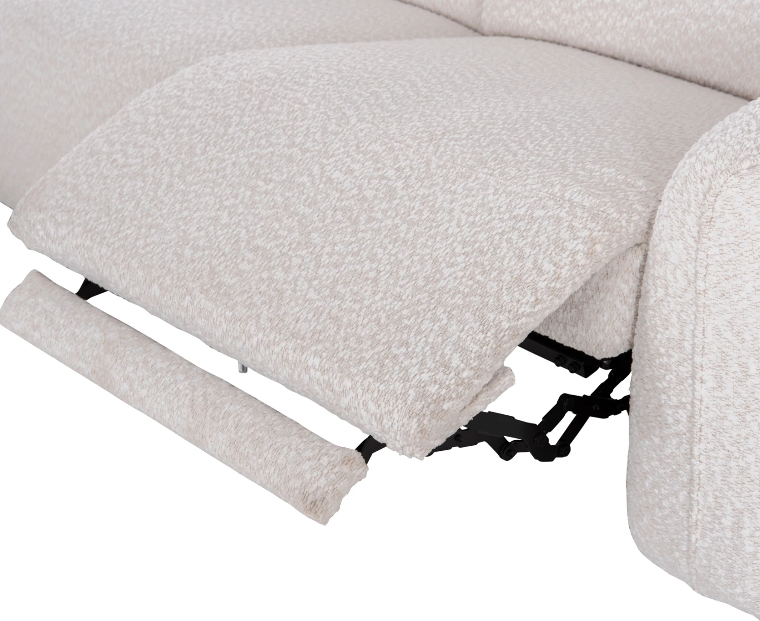 Këndore e majtë treshe me recline Valente, material teddy bezhë, CD3317.02L, 275x160x104cm