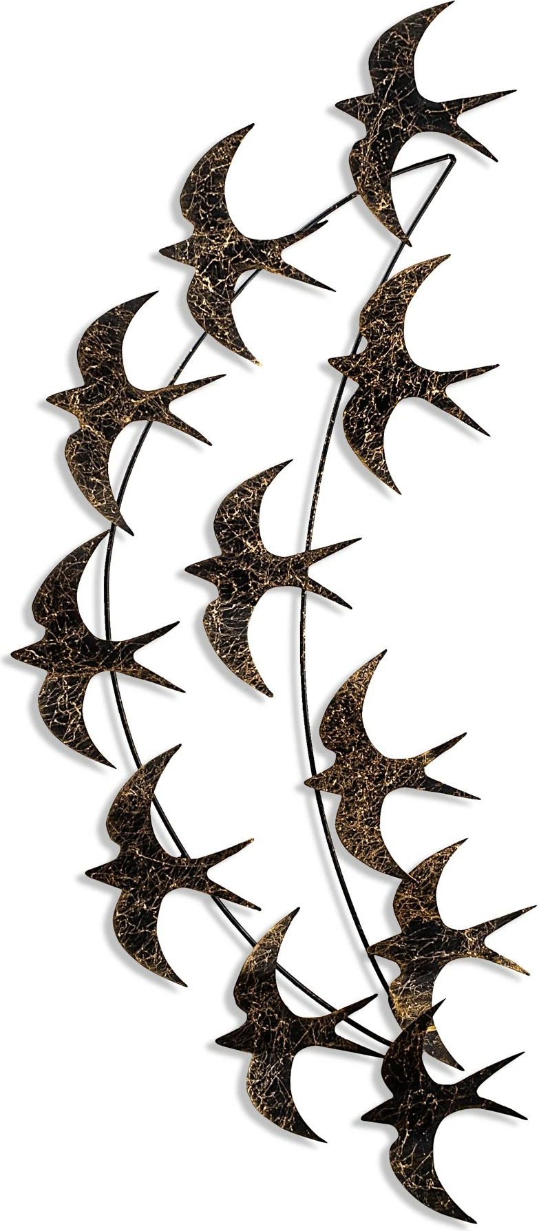 Aksesor dekorativ metalik për mur, Wallity, Flight 3, shumëngjyrësh, 50x100x5cm