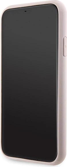Mbështjellës Guess GUHCN61P4TDSCPP për iPhone 11/XR, Crossbody 4G Metal Logo, Rozë me rrip