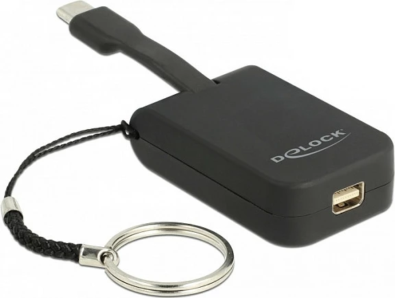 Adapter DeLOCK 63939 USB-C në mini DisplayPort, 0.03 m, 4K, i zi