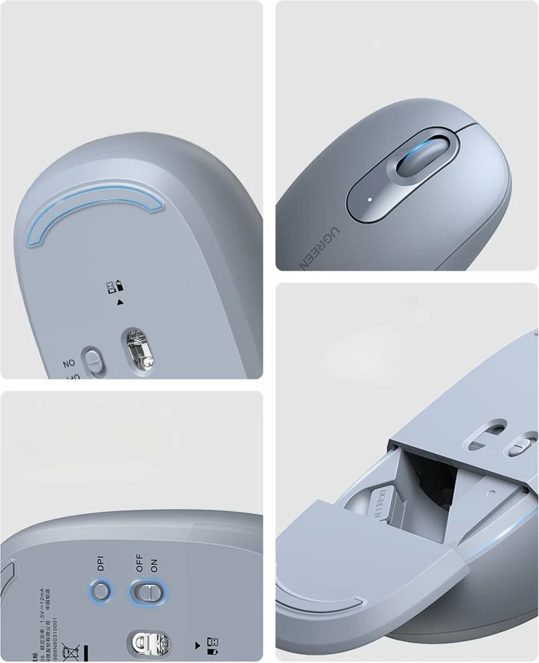 Maus wireless Ugreen MU105, 2.4GHz, USB, Kaltër