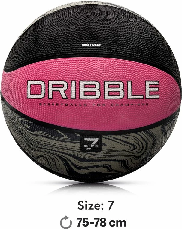 Top basketbolli Meteor, rozë [Madhësia: Standarde]