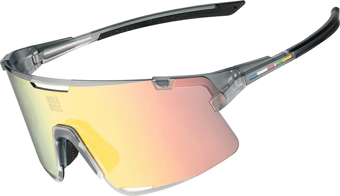 Syze çiklizmi Rockbros SP338 Road To Sky, 3 lente të ndërrueshme, UV400, insert për dioptri, gri, set