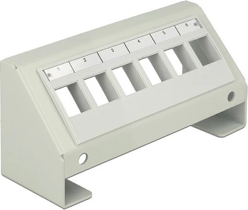 Kuti shpërndarëse DeLOCK 86218, 6x Keystone, 130x65x49 mm, gri