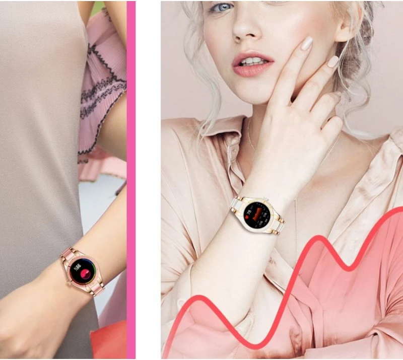 Smartwatch për femra Rubicon, rozë