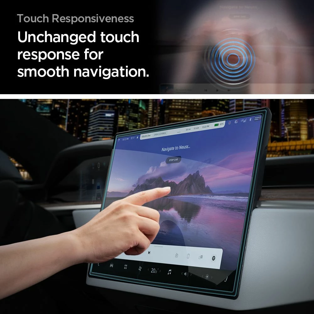 Xham mbrojtës Spigen Glas.tR EZ Fit për Tesla Model X 2022 / Model S 2021, Transparent