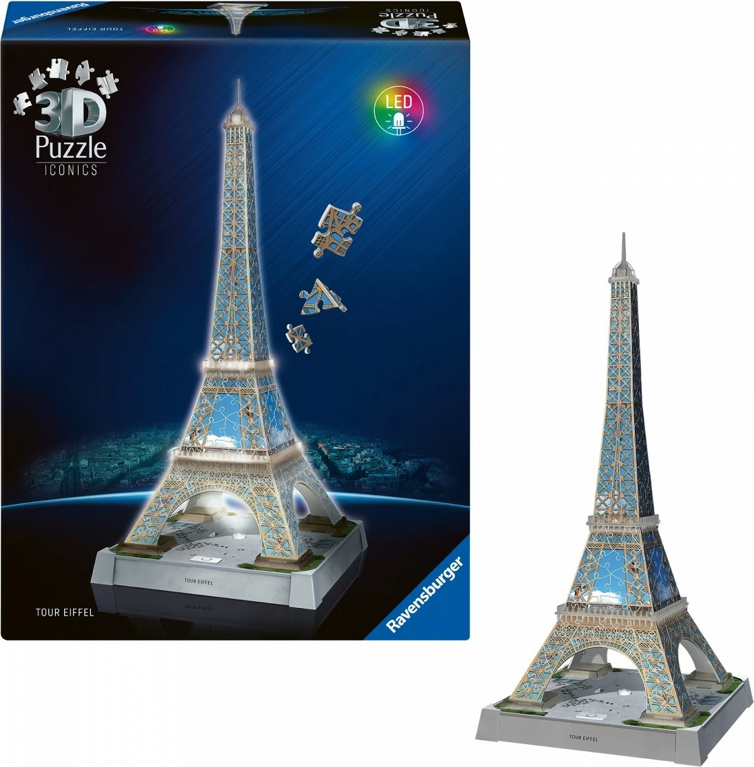 Puzzle 3D Ravensburger Eiffel Tower, 243 pjesë, plastikë