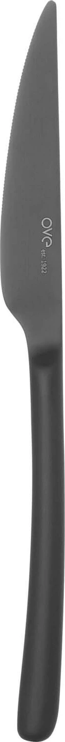 Thikë tavoline OVE Amarone Black 237 mm, çelik inox 18/10, trashësi 4 mm, e zezë, set 12 copë