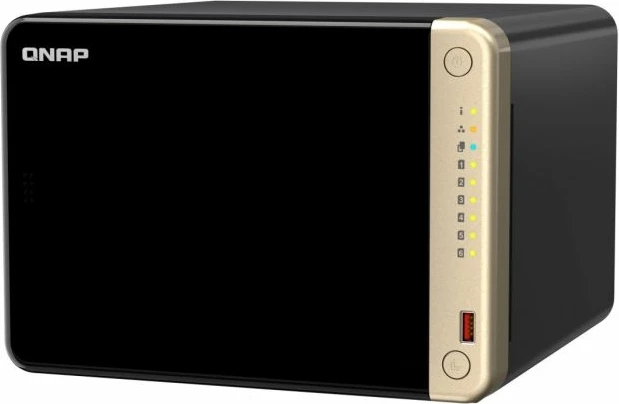 server NAS QNAP TS-664-8G, 6-bay, 8GB RAM, 2x2.5GbE, HDMI 4K, e zezë