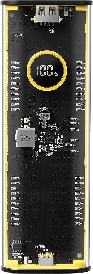 Powerbank Tactical C4 Explosive 19200 mAh 22.5W me display, black/yellow