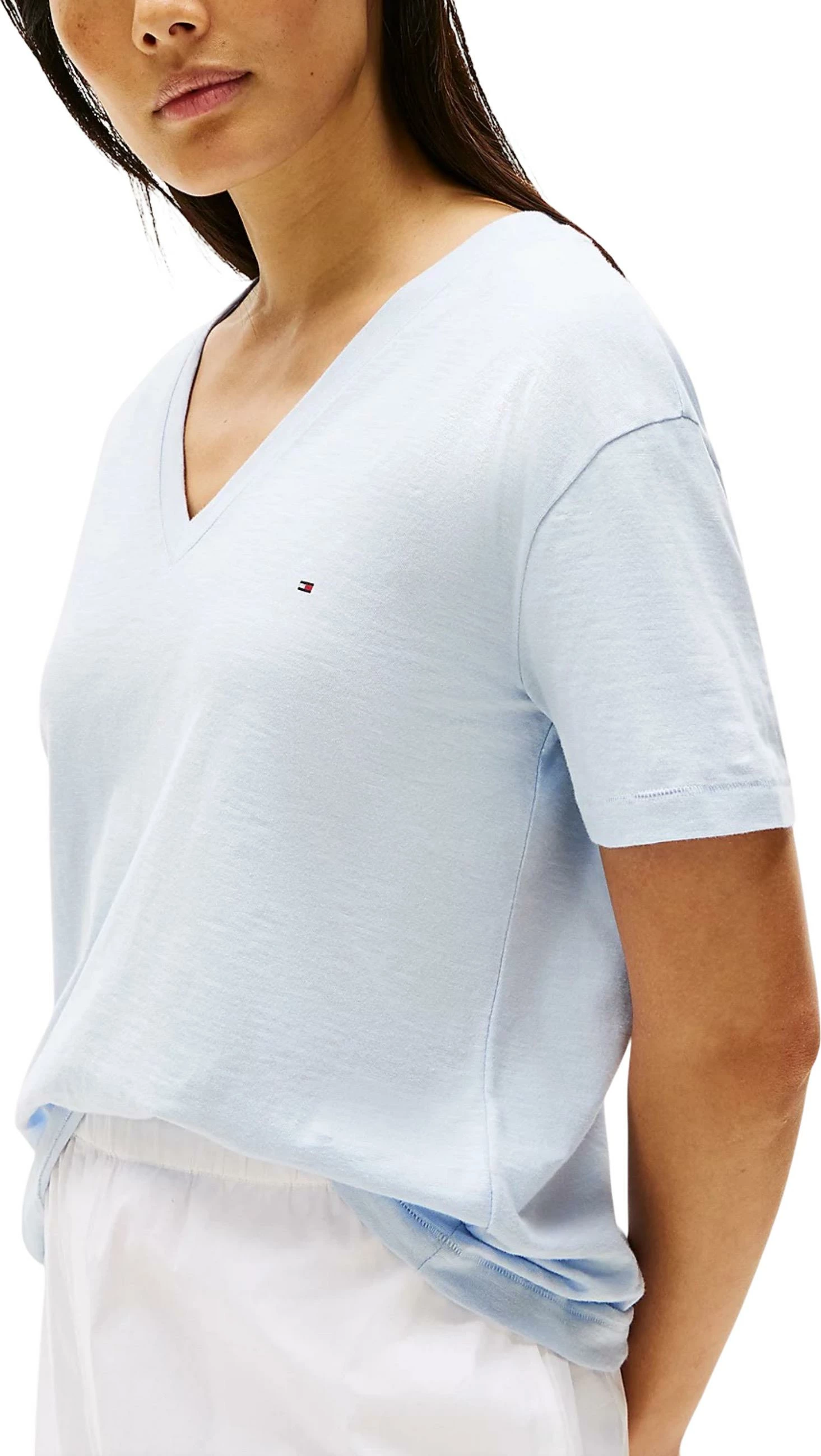 Maicë për femra Tommy Hilfiger WW0WW43901, blu e zbehtë [Madhësia: XS]