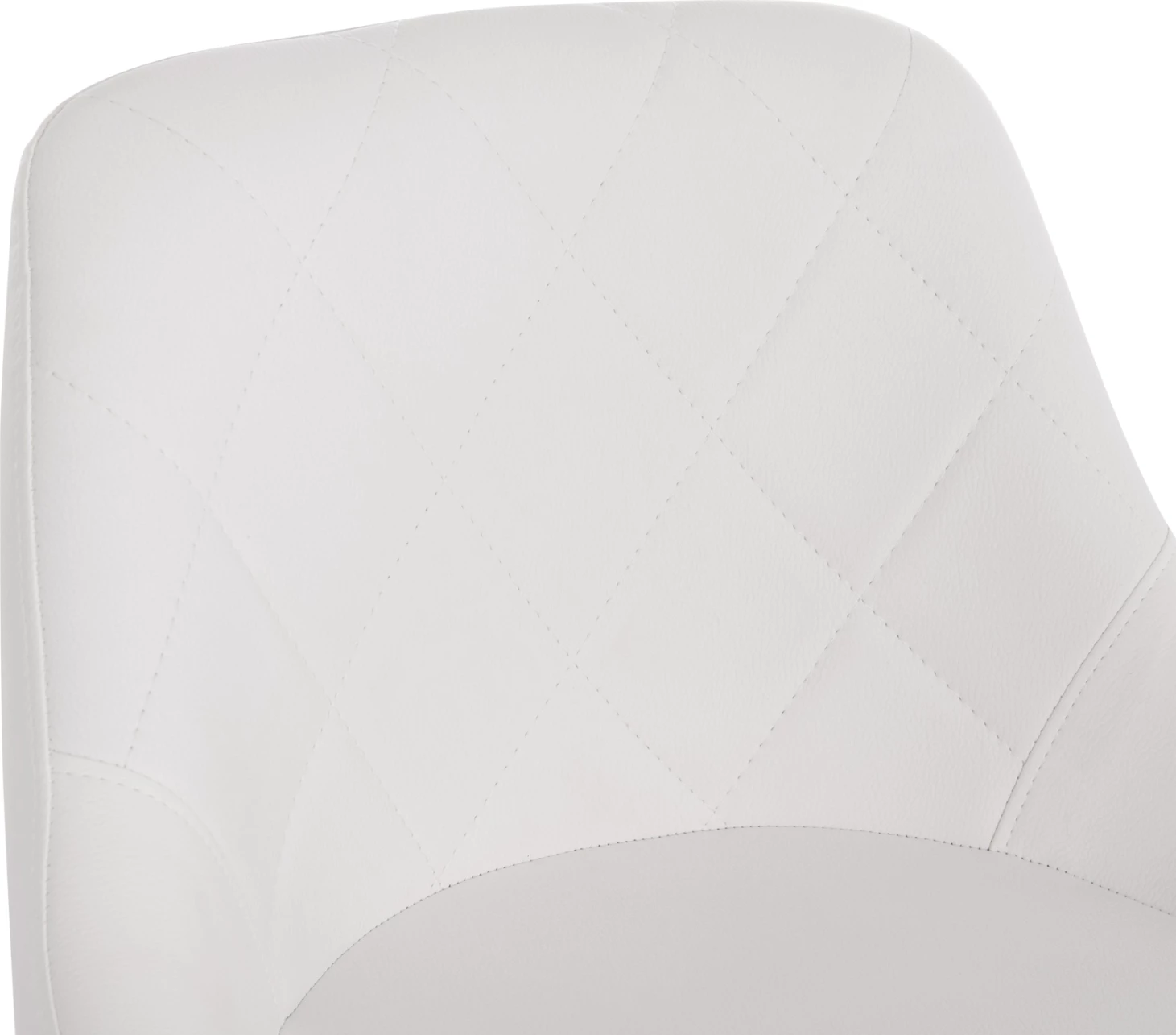 Karrige për bar ROSE, bazë kromi, lëkurë PU e bardhë, set prej 2 copësh, 48x45x105cm