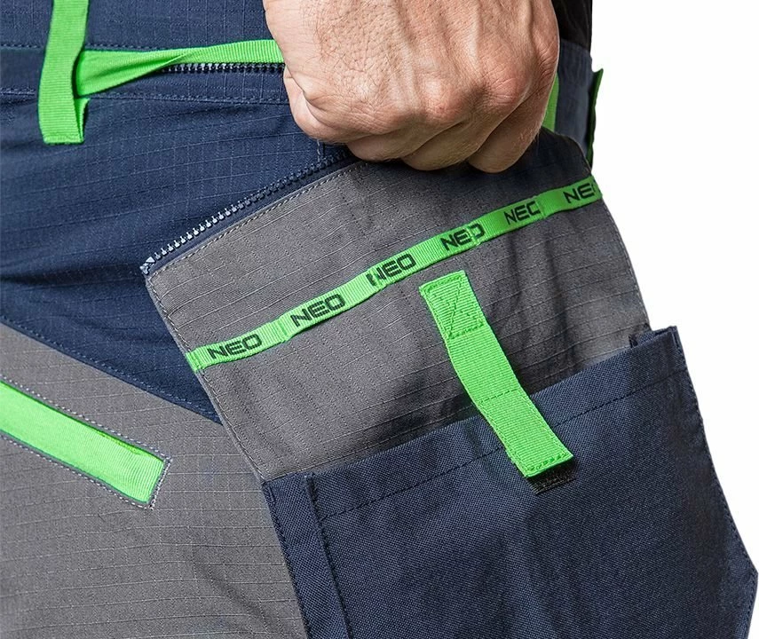 Pantalona pune Neo PREMIUM, 100% pambuk ripstop, 210 g/m², madhësi S, gri