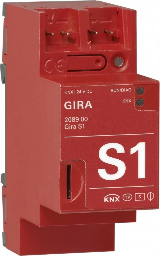 Modul KNX GIRA S1 208900, REG (DIN), 24 V DC, i kuq