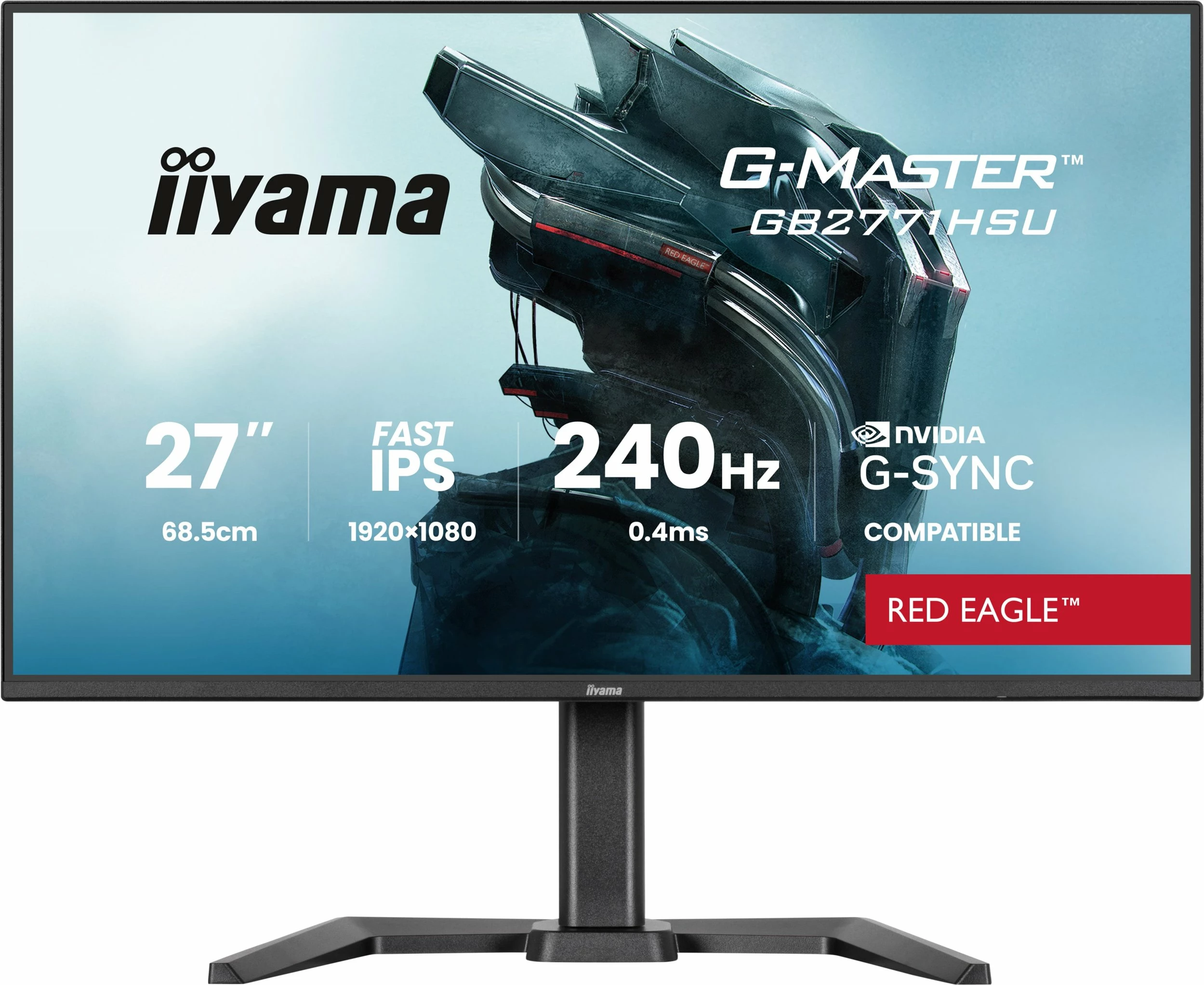 Monitor gaming iiyama G-Master GB2771HSU-B1 27" Full HD IPS 240Hz 0.4ms G-SYNC Compatible, i zi