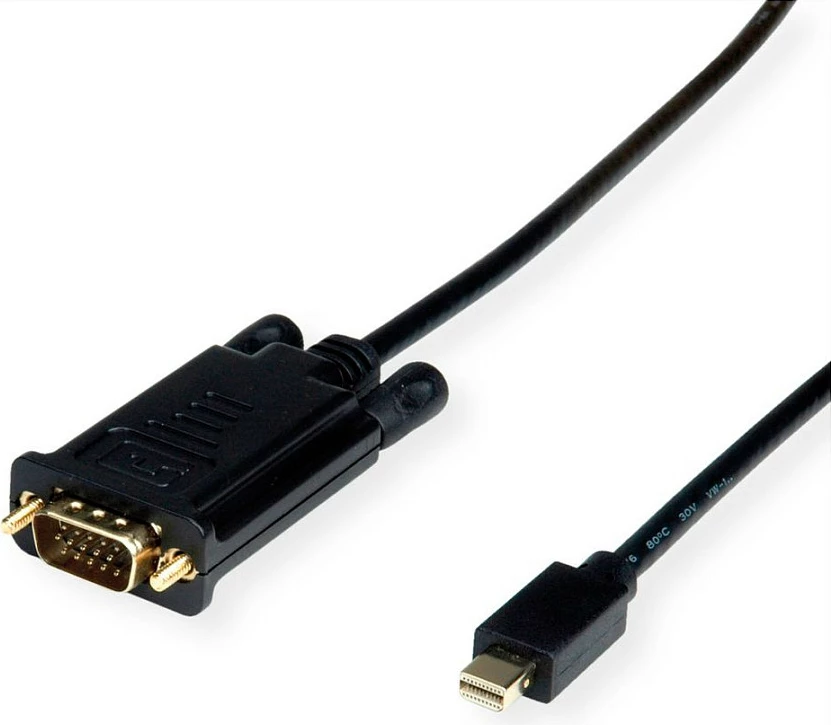 Kabllo VALUE 11.99.5805 Mini DisplayPort në VGA, 1 m, 60 Hz, e zezë