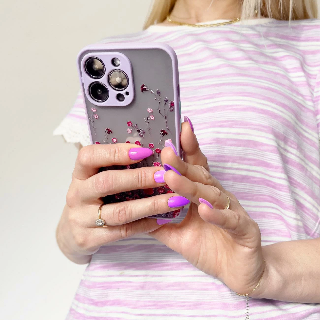 Mbështjellës Hurtel Design Case për iPhone 12 Pro Max, lule, kaltër e errët