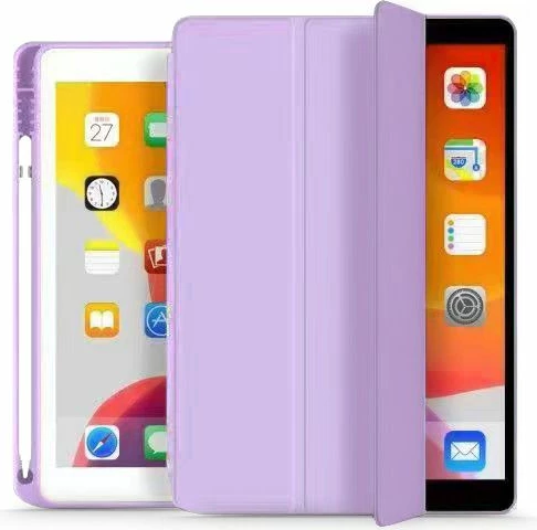 Mbështjellës Tech-Protect SC Pen për iPad 10.2", silikon, vjollcë e çelët