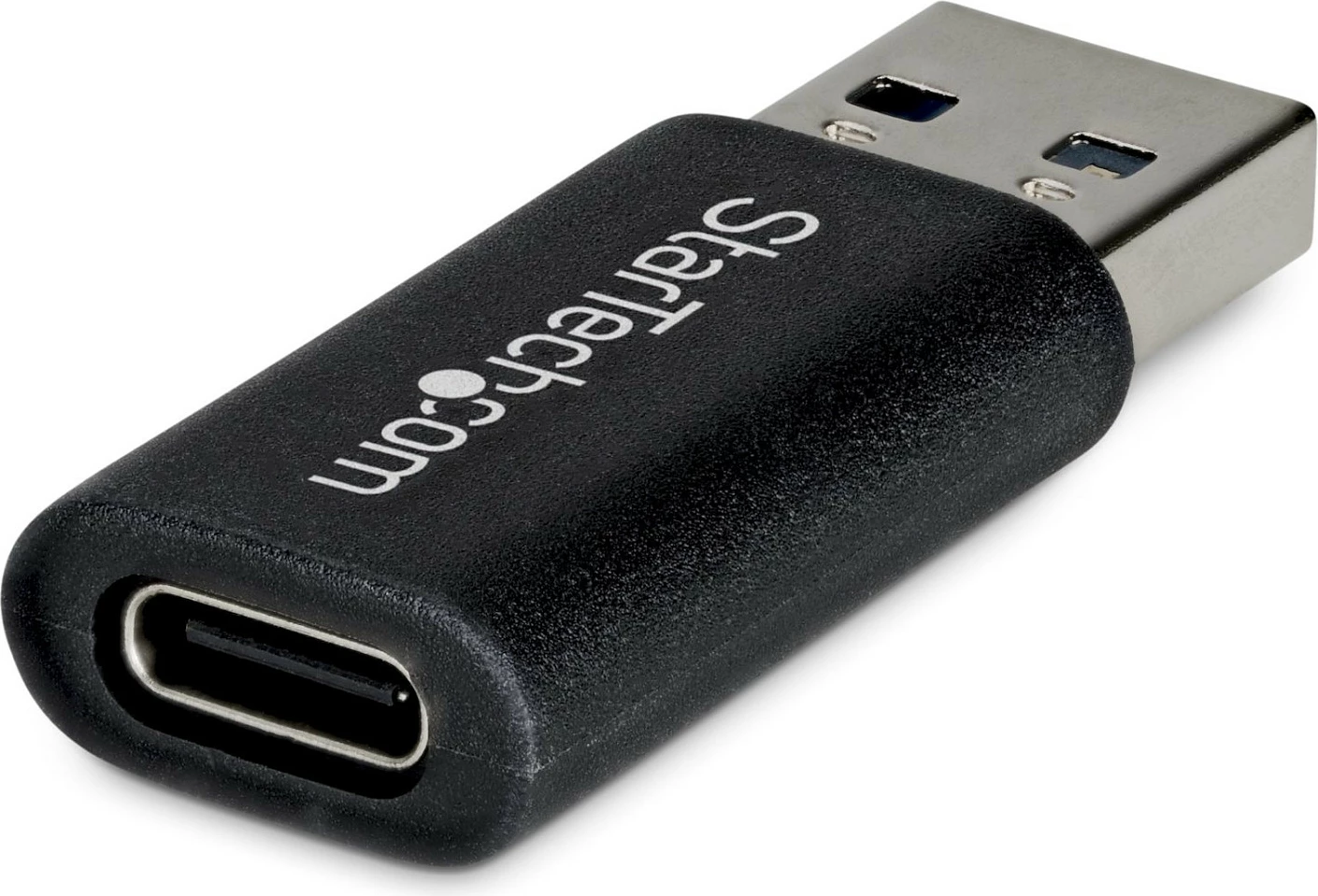 Adapter StarTech USB-A mashkull në USB-C femër, USB 3.2 Gen 1 5Gbps, 5V 0.9A, i zi