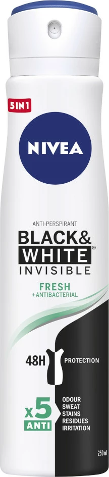 Spray antiperspirant për femra Nivea Black&White Invisible Fresh, 250ml