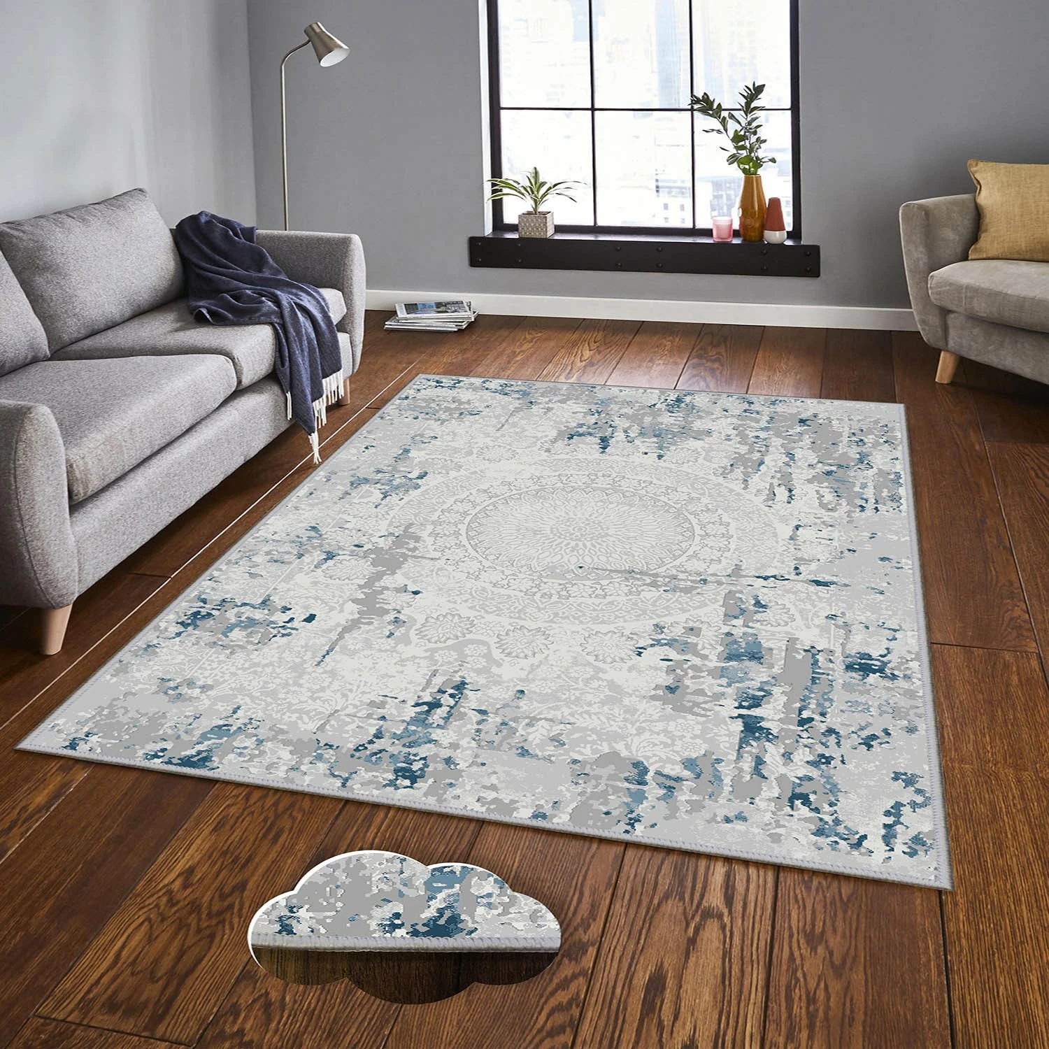 Qilim multingjyrësh Conceptum Hypnose, 120x180cm, Eexfab1059