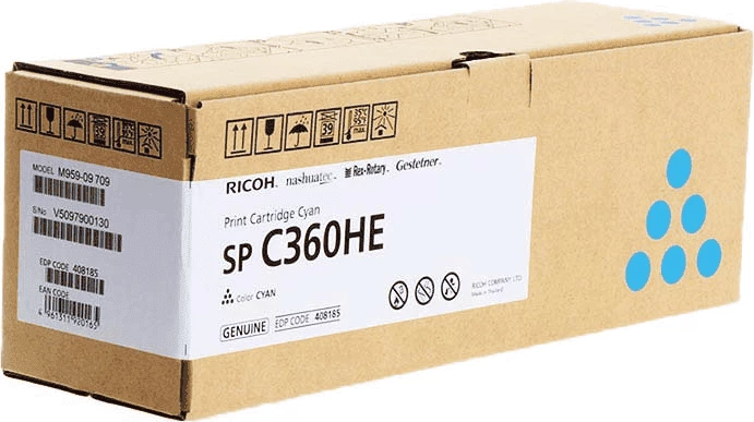 Toner, Ricoh, Type C360 408185, rendiment 5000 faqe, cyan