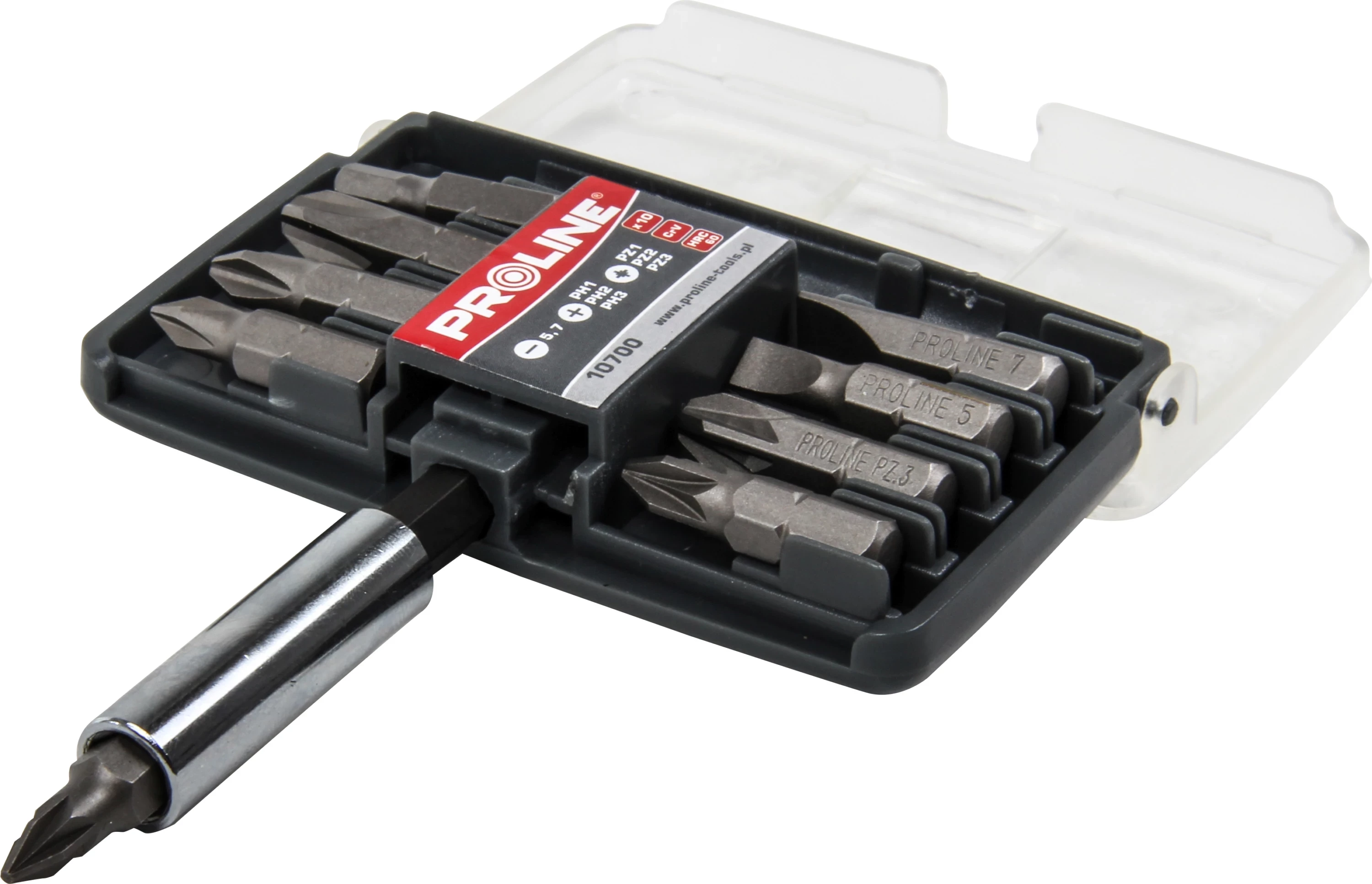 Set bite kaçavide PROLINE 10700, 11 copë, me mbajtës magnetik
