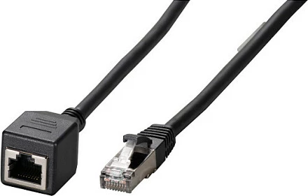 Kabllo rrjeti EFB Elektronik RJ45 zgjatues Cat6A S/FTP LSZH AWG26 3m, e zezë