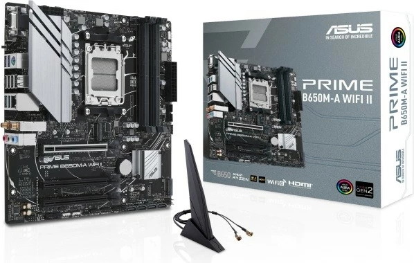 Pllakë amë Asus PRIME B650M-A WIFI II, Socket AM5, DDR5, Wi-Fi 6, Micro-ATX
