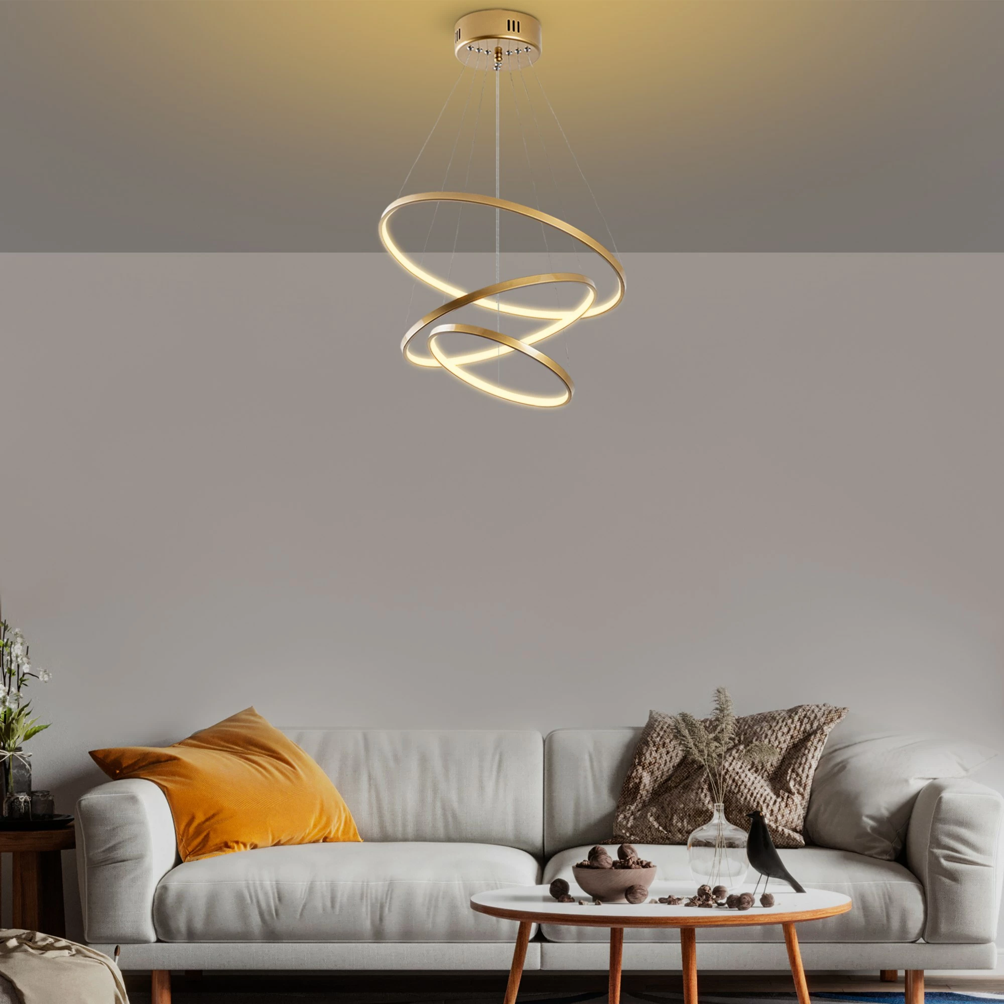 Llambë tavani Opviq, Simit, ngjyrë ari, 50x80x50cm