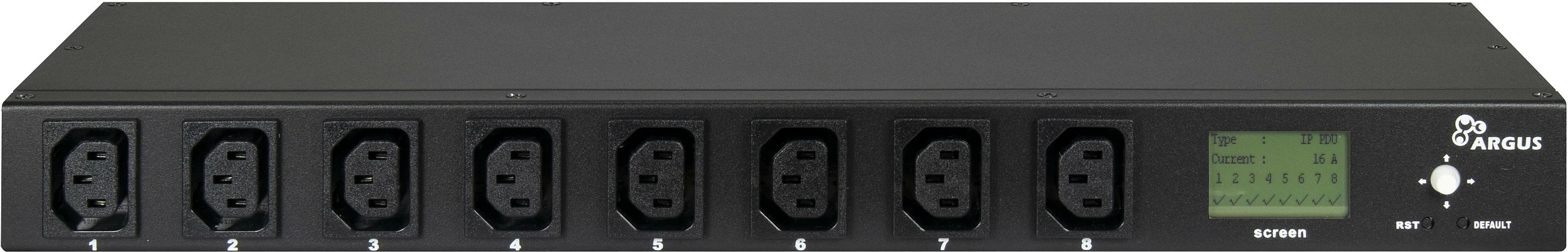 PDU Inter-Tech IPC PDU SA-0816, 16A, për rack 19", 8 dalje IEC, me ekran LCD