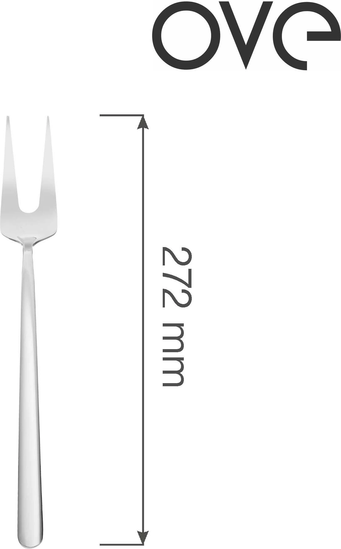 Pirun servimi OVE Amarone 272 mm, argjendtë, set 12 copë