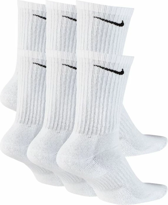 Atlete Nike Everyday Cushion Crew 6Pak për të gjithë, të bardha [Madhësia: 42 - 46]