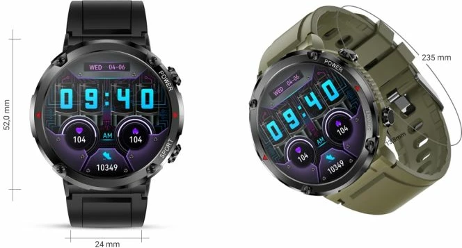 Smartwatch Gravity për të gjithë, e zezë